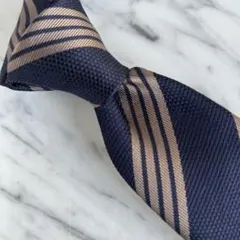 【新品】ネイビー×モカストライプ