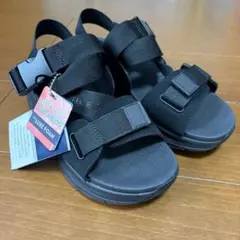【未使用】SKECHERS デラックス ウォーカー ブラック　25センチ　厚底のサムネイル