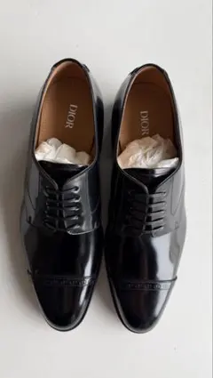 【数時間使用】DIOR Homme CD ブラックレザー ドレスシューズ 43のサムネイル