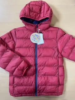 ダウンジャケット ライトサーモ 赤 130 新品