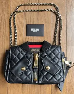 【貴重】MOSCHINO MILANO ／レザーキルティングブルゾンバッグのサムネイル