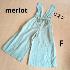 merlot リネン サロペット F ミントグリーンのサムネイル