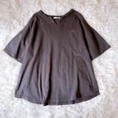 terawear emu クルーネック　Vガゼットつき　オーバーサイズ　Tシャツ
