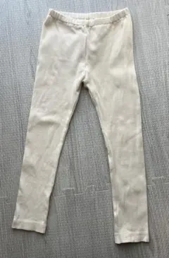 ユニクロ　UNIQLO アイボリーリブレギンス 110