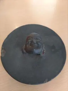 瓦で出来た　布袋　大型文鎮　 蓋 時代物 骨董品 古玩
