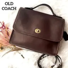 希少⭐︎OLD COACH 9870 本革 ダークブラウン 2way ショルダー