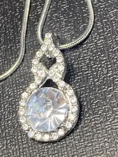 ジルコニアペンダント シルバーネックレス　スターリングシルバー　銀鍍金