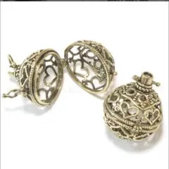 ペンダント トップ コード付き 球体 アンティークカラー 2個セット