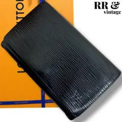 ルイヴィトン　ポルトモネビエトレゾール　折り財布　エピ　ノワール　黒　ブラック