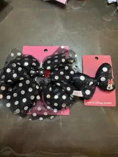 【新品未使用】ディズニー　リボン　ヘアポニー　ヘアゴム　2個セット
