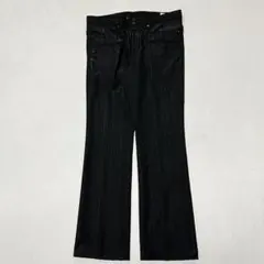 00s ラメ ストライプ 光沢 フレアパンツ スラックス 平成 お兄系 y2k