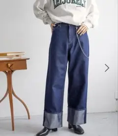 ローリーズファーム　オリカエシラメデニムパンツ　Mサイズ