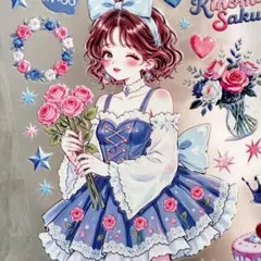 DieCut 5D立体浮き彫り ステッカー コラージュ素材 シール 5DS1