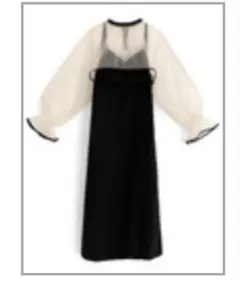 GRL クロップド丈チュールトップスXキャミワンピースセットアップ