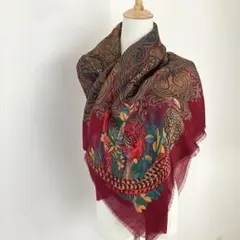 ETRO エトロ ペイズリー柄 シルク混 大判ストール ショール イタリア製