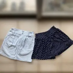 ミニスカート キュロット　セット ギンガムチェック ドット　ローリーズファームのサムネイル