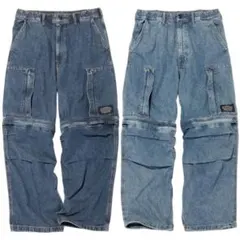 【バラ売り可】GUxUNDERCOVER デニムコンバーチブルワイドカーゴパンツ