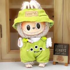 LABUBU ラブブ サロペット モンスター 緑 ぬい服着せ替え服 17cm