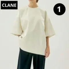 美品 CLANE 2,6万円 サテンのふわふわカットソー ブラウス クラネ 