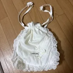 POUPEE BIAN ホワイトドローストリングポーチお値下げ❗️