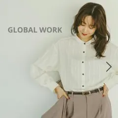 GLOBALWORK シアーストライプシャツ