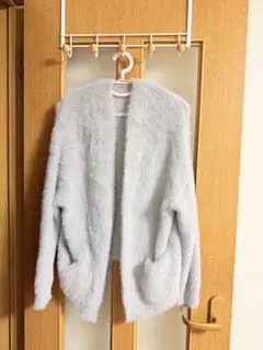 フワフワライトグレーカーディガン