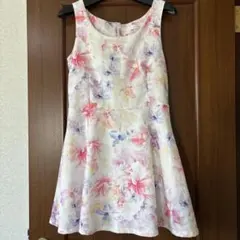 CECIL McBEE フラワープリント ノースリーブワンピース M