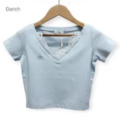 新品 Darich ダーリッチ レース Vネック クロップド Tシャツ Fのサムネイル