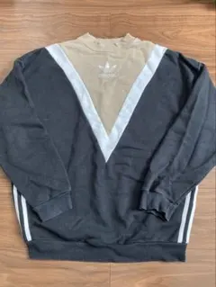 adidas スウェット ブラック ベージュ トレーナー M