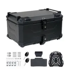 バイク用リアボックス 65L アルミ オールブラック トップケース 2356