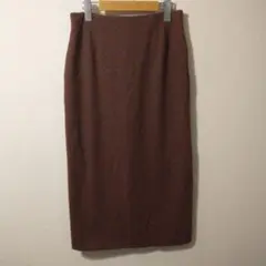 SHIPS Khaju シップス カージュ タイトスカート 茶✕青のサムネイル