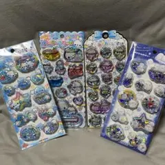 【正規品】　あわわちゃん　スパンコールパーティー　ウォーターシール　4種類セット