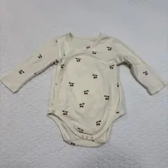 チェリー柄 長袖ロンパース