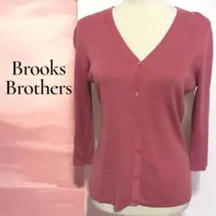 Brooks Brothers 綿 カーディガン 7分袖 ピンク レディース Ｍのサムネイル