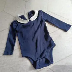 GAP ネイビー 長袖 ボディスーツ 襟付き