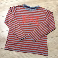 Nike 長袖カットソー オレンジグレー ストライプ