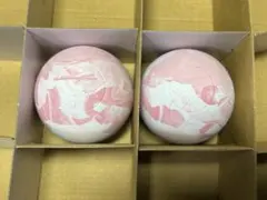 マッサージボール ラクロスボール ピンク×ホワイト マーブル 2個セット