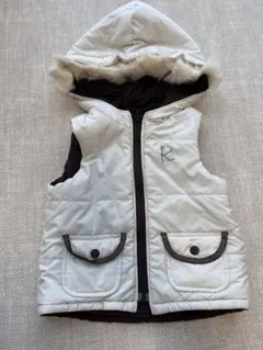 組曲 KUMIKYOKU フード付きダウンベスト 80-90cm