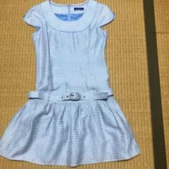ブルーレーベル　ワンピース　水色のストライプ　Sサイズ