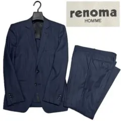 renoma homme レノマオム ビジネススーツ上下 92A5 紺 メンズM