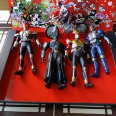 仮面ライダー フィギュア 5体セット バイク付き