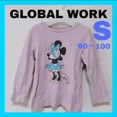 グローバルワーク　ミニーちゃんロンT　ピンク　S（90〜100）