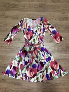 カシュクール ひざ丈ワンピース