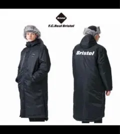 【美品 即完売】 エフシーレアルブリストル フード付 ベンチコート ブラック M 美品 即完売】 エフシーレアルブリストル フード付 ベンチコート