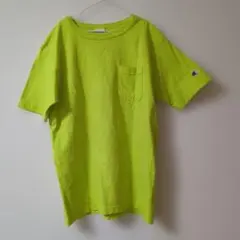 Champion 蛍光グリーン Tシャツ Sサイズ