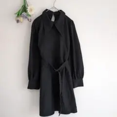 GRL【Ｌ】グレイル　黒　長袖ワンピース　レディース　ひざ丈