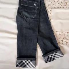 バーバリーブルーレーベルクロップドデニム.ノバチェック.25.Mサイズ位