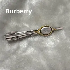 バーバリー　シルバー＆ゴールド　ホースロゴ堀込み　ネクタイピン・タイバー