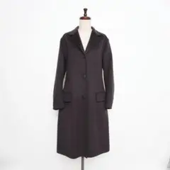 美品 UNIQLO +J カシミヤブレンドチェスターコート 黒 S *ND733