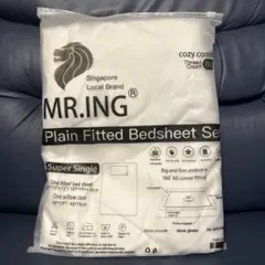 MR.ING ボックスシーツ 枕カバー セット スーパーシングル